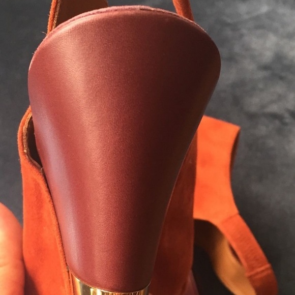 Suede Chloe wedges NWOT 37 - Picture 7 of 8